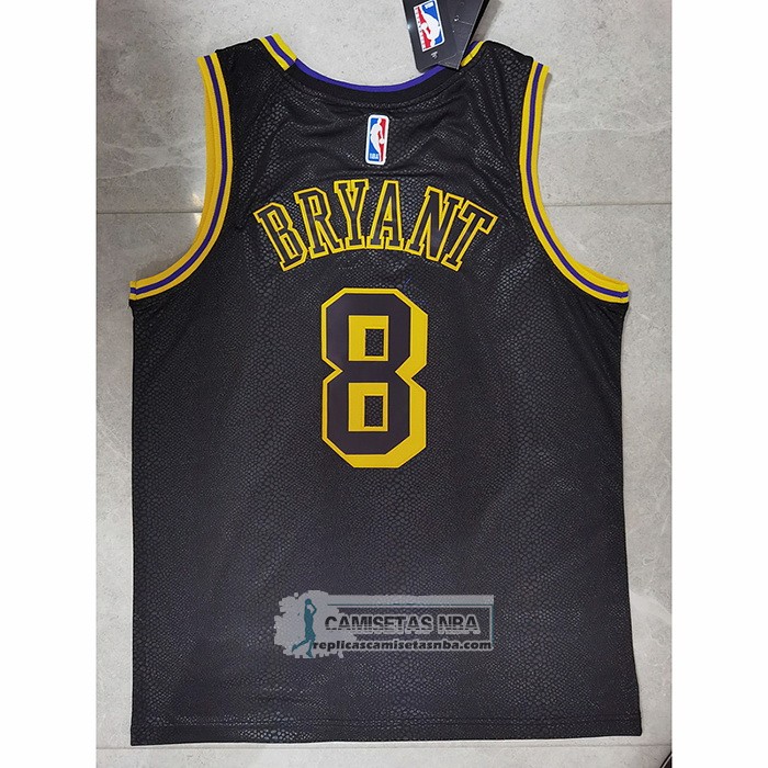 Camiseta Los Angeles Lakers Kobe Bryant NO 8 Crenshaw Black Mamba Negro